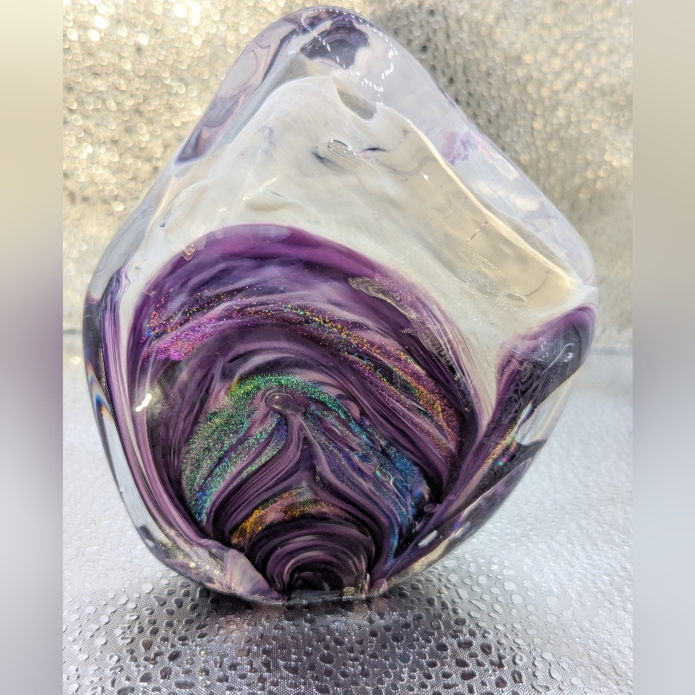 Glass Paperweight/Art Signed